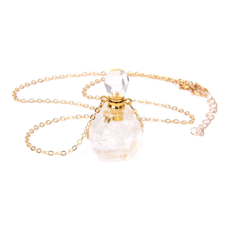 Perfume bottle crystal pendant necklace Tax & Shipping included