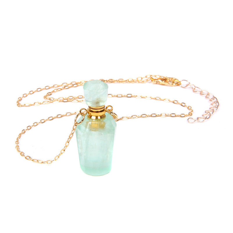 Perfume bottle crystal pendant necklace Tax & Shipping included