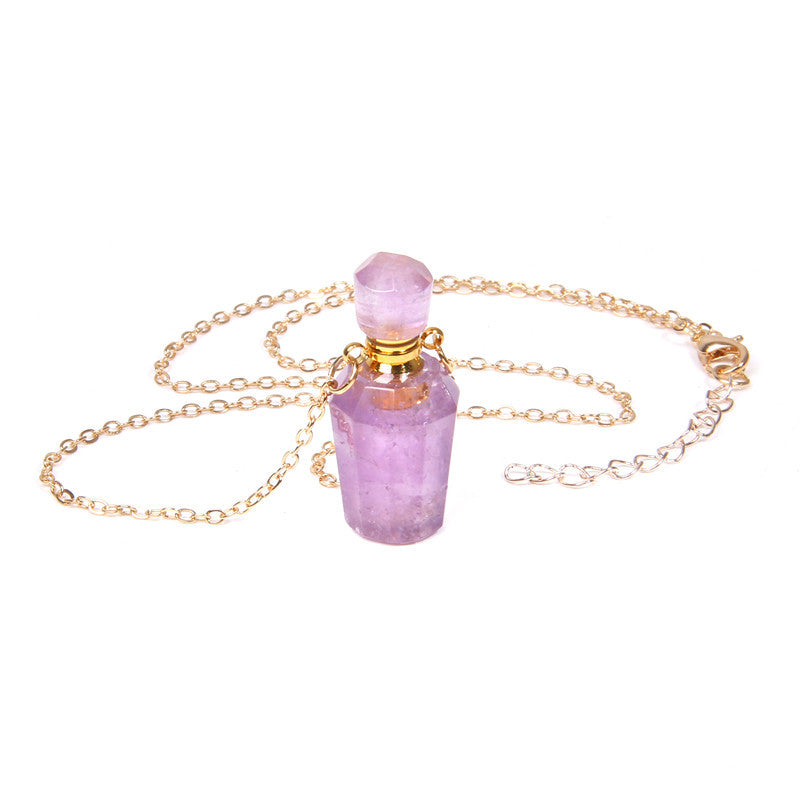 Perfume bottle crystal pendant necklace Tax & Shipping included