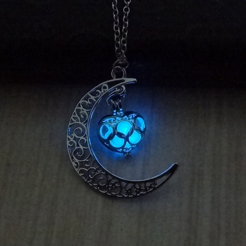 Glowing Pendant Necklaces Silver Plated Chain Necklaces Tax & Shipping included