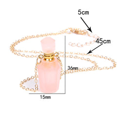 Perfume bottle crystal pendant necklace Tax & Shipping included