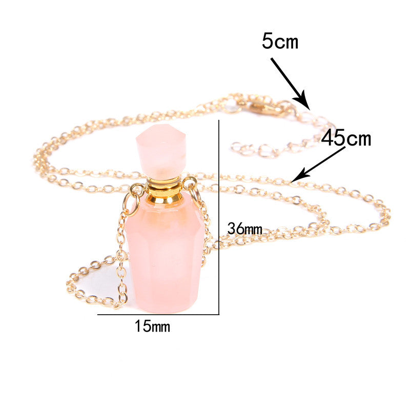 Perfume bottle crystal pendant necklace Tax & Shipping included