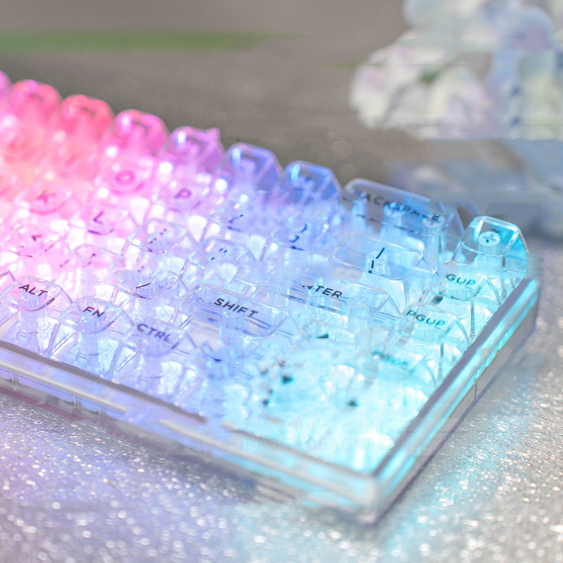 Fully Transparent Glacier Keycaps With Engraved Ice Translucency TAX & SHIPPING INCLUDED