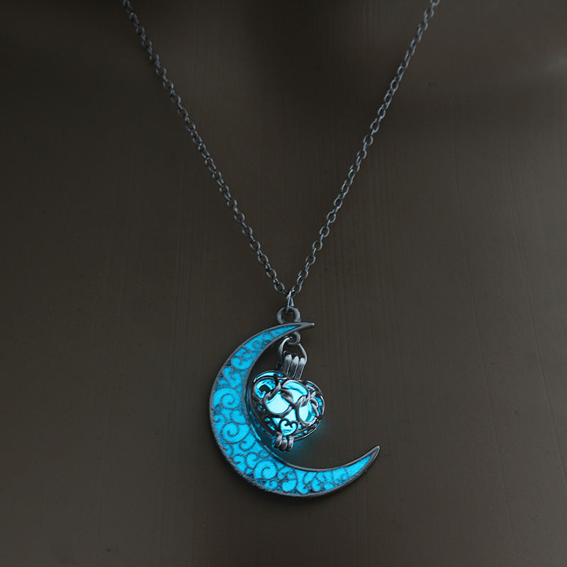 Glowing Pendant Necklaces Silver Plated Chain Necklaces Tax & Shipping included