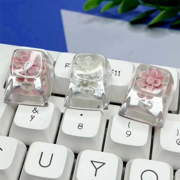 Handmade Customization Of Small Sun Flower Keycaps TAX & SHIPPING INCLUDED