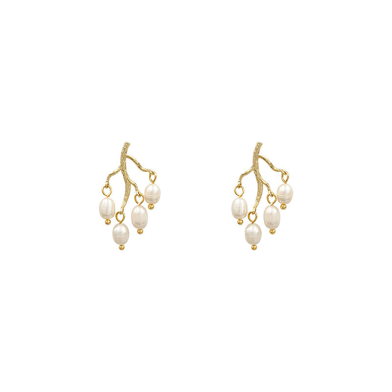 Pearl branch earrings earrings women - One7K