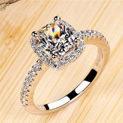 Engagement Ring White Gold Color Anillos - One7K