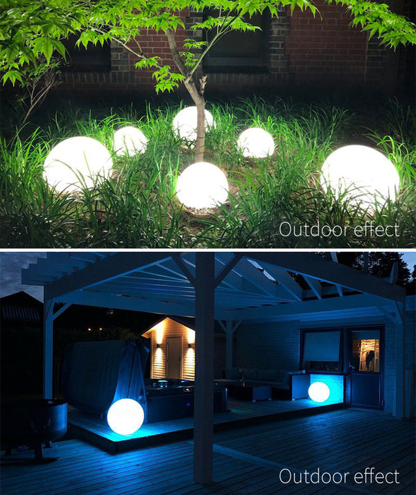 Lawn Lamp Floor Light Bulb Remote Control LED Luminous Ball Lamp Landscape Floor Lamp 16 Colors Outdoor Landscape Lamp - One7K