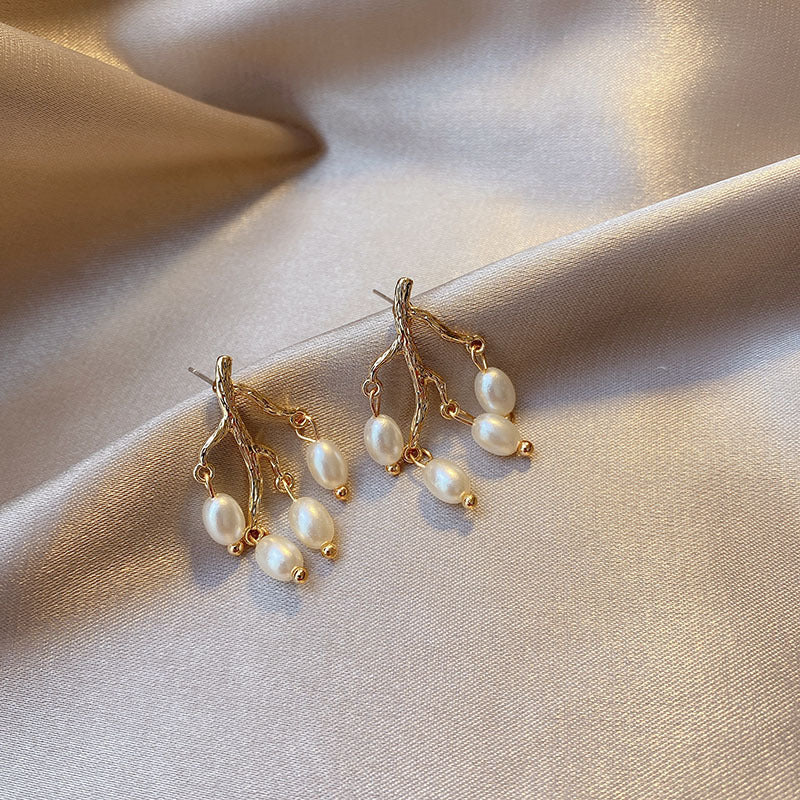 Pearl branch earrings earrings women - One7K