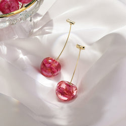 red cherry earrings - One7K