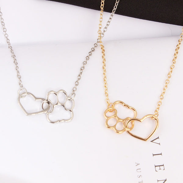 Pet Paw Love Heart Necklace - One7K