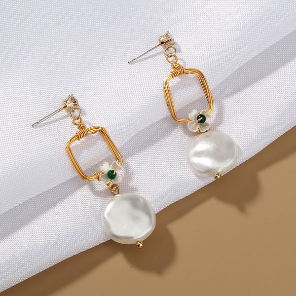 Fashion Women's Pearl Earrings Pendant Necklace - One7K