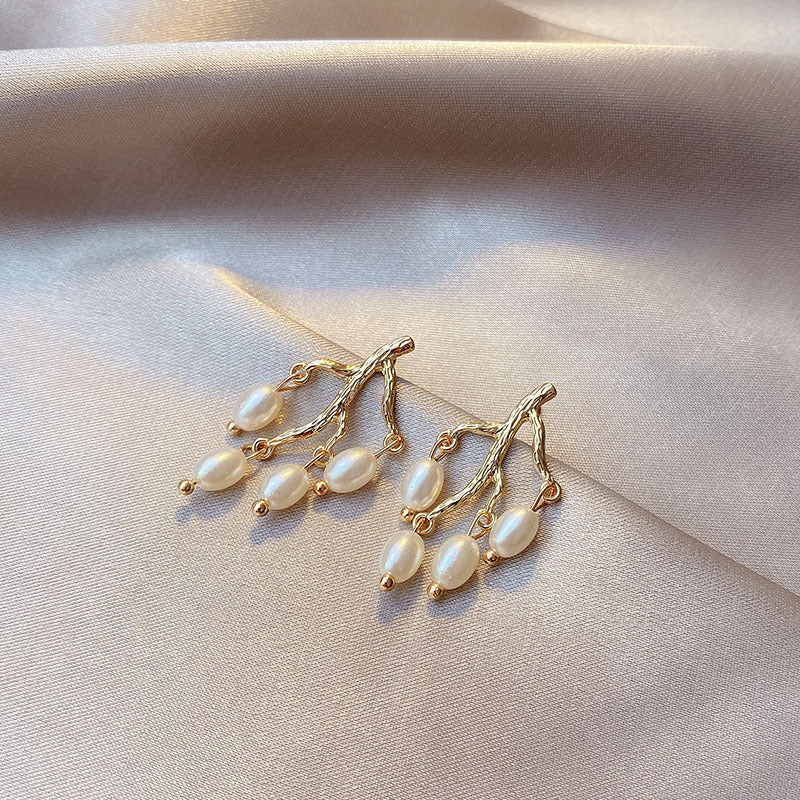 Pearl branch earrings earrings women - One7K