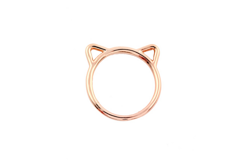 Ms. Cat Ring Ring Ring Green Alloy Plating Kitten Ring Ring - One7K
