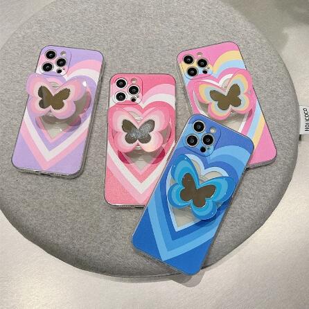 Color Butterfly Stand Silicone Phone Case - One7K