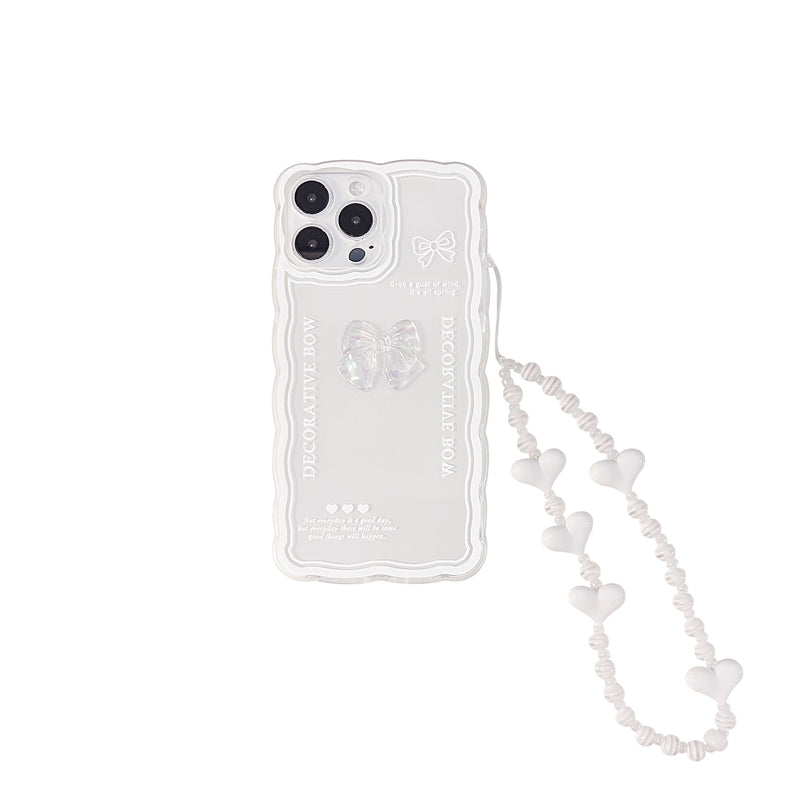 Ice Transparent Bow Fashion Personality Mobile Phone Case - One7K