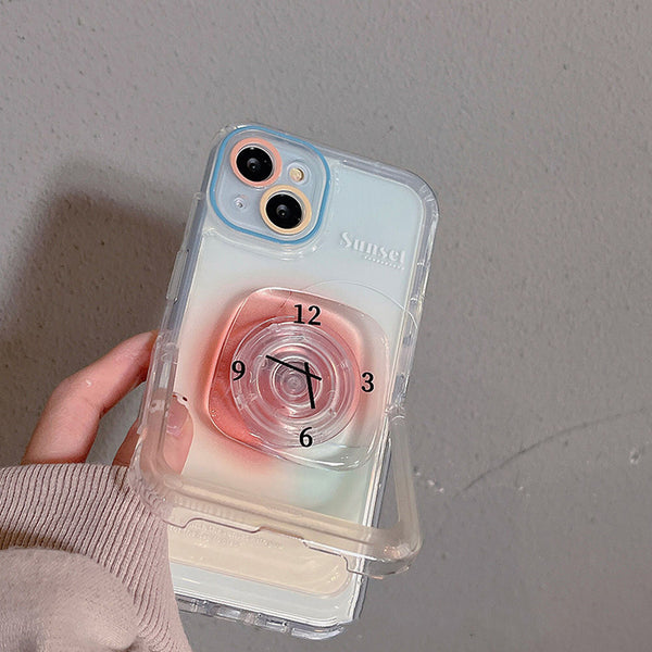 Smudge Clock Transparent Stand Phone Case - One7K