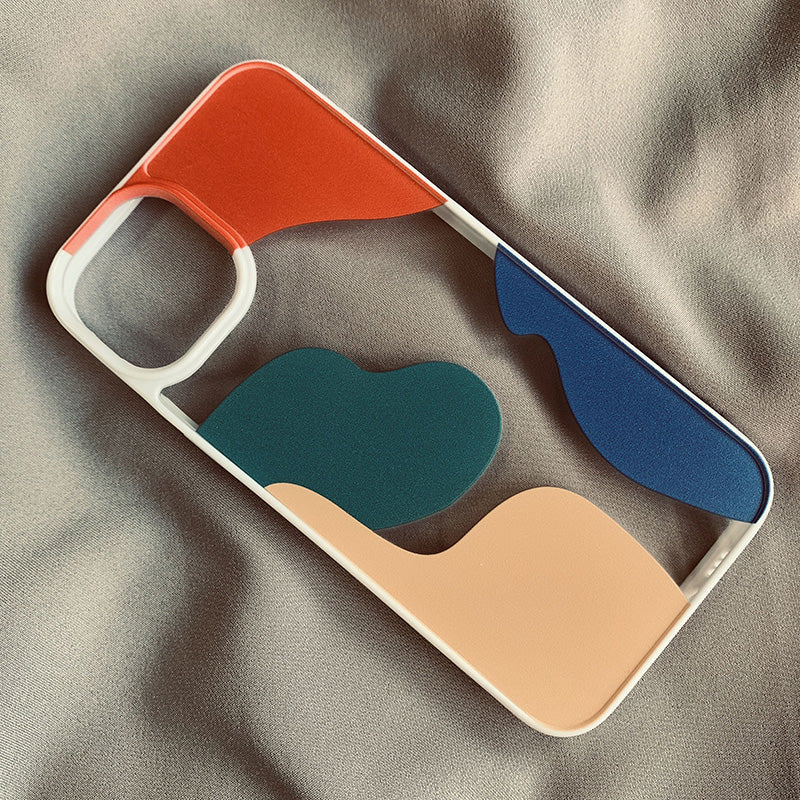Color Block Contrast Color Geometry Suitable For 13 Mobile Phone Cases - One7K