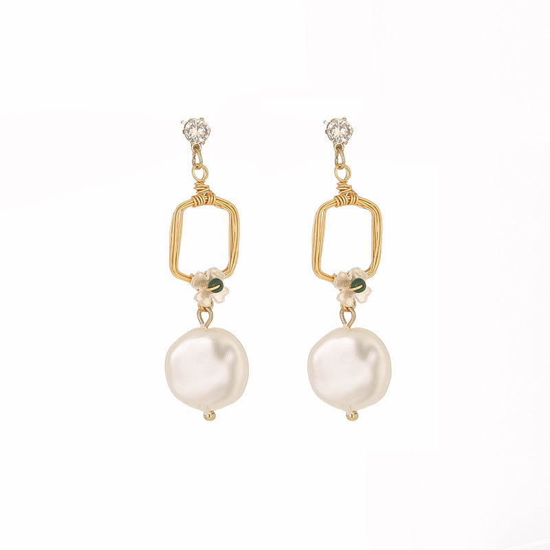 Fashion Women's Pearl Earrings Pendant Necklace - One7K